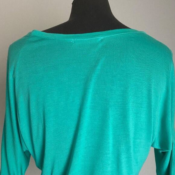 M Fredric sz S green long sleeve scoop top shirt - Picture 5 of 9